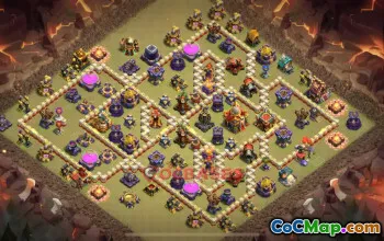 Town Hall 16 Hybrid Base | Clash of Clans Th16 Designs #49175