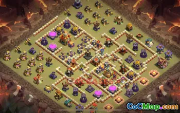 Town Hall 16 Hybrid Base Layout | Clash of Clans TH16 Best Design #49177