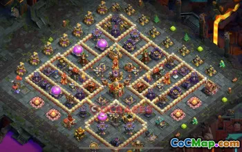 Town Hall 16 Hybrid Base Layout | Clash of Clans TH16 Design #49198