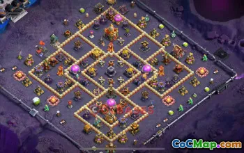 Town Hall 16 Hybrid Base Map | Clash of Clans TH16 Strategy #49197