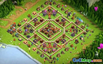 Town Hall 16 Hybrid Base with Copy Link #55395