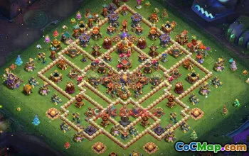 Town Hall 16 Trophy Base - Clash of Clans | Base Link #49225