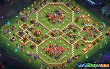 Town Hall 16 Trophy Base - Clash of Clans Clash of Clans Base Link #49222