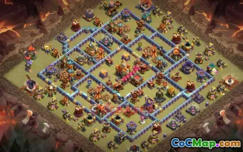 Town Hall 16 War Base - Clash of Clans | Base Link #49246