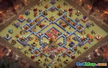 Town Hall 16 War Base | Clash of Clans Defense Guide - base.link #49243