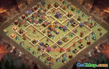 Town Hall 16 War Base - Clash of Clans Defense Strategies #49235