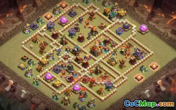 Town Hall 16 War Base | Clash of Clans Th16 Anti-2 War Base #49249