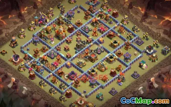 Town Hall 16 War Base | Clash of Clans War Defense Link #48776