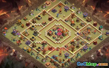 Town Hall 16 War Base - Clash of Clans War Layouts & Link #49232
