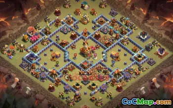 Town Hall 16 War Base - Clash of Clans War Layouts & Tips #48780