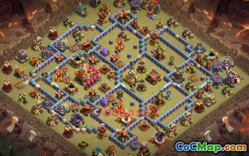 Town Hall 16 War Base | Clash of Clans Warfare Strategy #48777