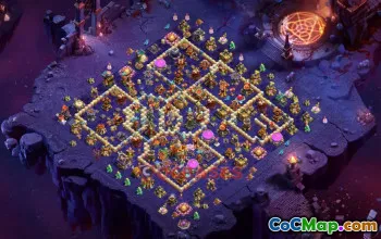 Town Hall 16 War Base for 2-Star Anti-Dragon Defense #55390