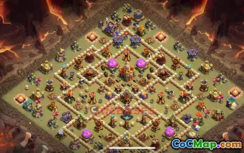 Town Hall 16 War Base with Copy Link #55388