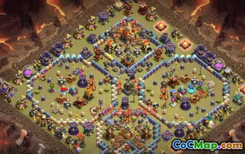 Town Hall 16 War Base with Copy Link #55392