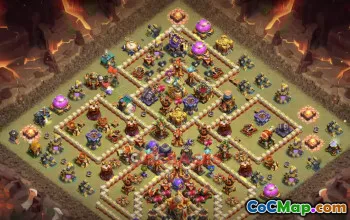 Town Hall 16 War Base with Copy Link #55555