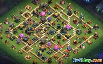 Town Hall 17 Farming Base | Clash of Clans Strategy [base link] #49152