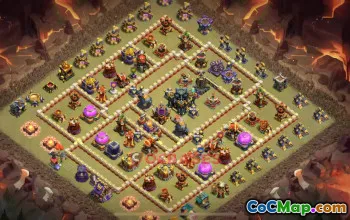 Town Hall 17 Hybrid Base - Clash of Clans | Base Link #49037