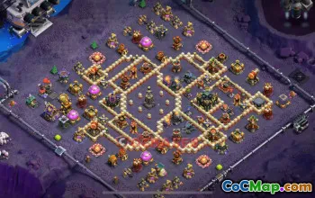 Town Hall 17 Hybrid Base - Clash of Clans | Base Link #49054