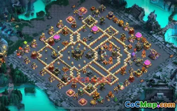 Town Hall 17 Hybrid Base - Clash of Clans | Base Link #49068