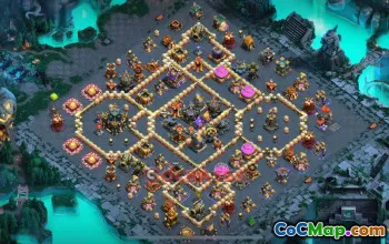 Town Hall 17 Hybrid Base – Clash of Clans | Copy Base Link #49088