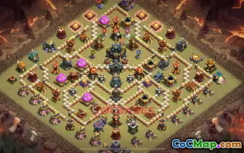 Town Hall 17 Hybrid Base | Clash of Clans Strategy & Copy Link #49058