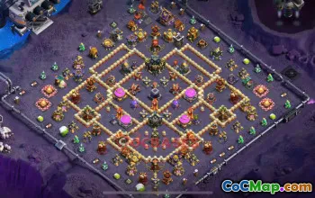 Town Hall 17 Hybrid Base | Clash of Clans TH17 Base Design #49064