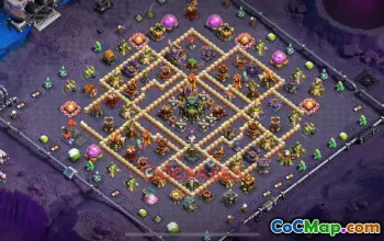 Town Hall 17 Hybrid Base - Clash of Clans | TH17 Base Link #49029