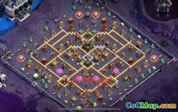 Town Hall 17 Hybrid Base | Clash of Clans | TH17 Base Link #49035