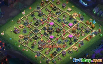 Town Hall 17 Hybrid Base for Clash of Clans #55366