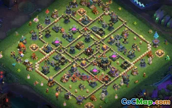 Town Hall 17 Hybrid Base for Clash of Clans #55372
