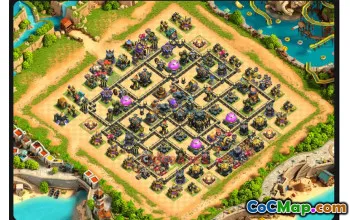 Town Hall 17 Hybrid Base with Copy Link #55384