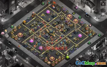 Town Hall 17 Hybrid Base with Double Invis #55367