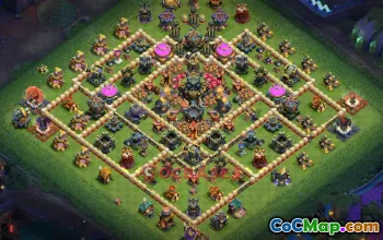 Town Hall 17 Trophy Base | Clash of Clans | Base Link #49121