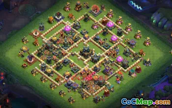 Town Hall 17 Trophy Base | Clash of Clans Defense & Link #49113