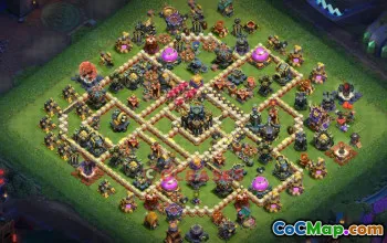 Town Hall 17 Trophy Base | Clash of Clans Defense & Link #49136