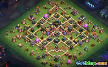 Town Hall 17 Trophy Base - Clash of Clans Defense Strategy #49112