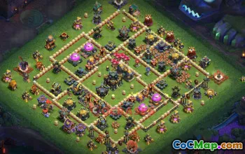 Town Hall 17 Trophy Base Link | Clash of Clans Defense Strategies #49111