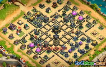 Town Hall 17 Trophy Base with Anti 2 Stars #55377
