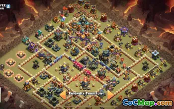 Town Hall 17 Trophy Base with Copy Link #55355