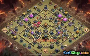 Town Hall 17 Trophy Base with Copy Link #55358