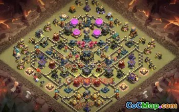 Town Hall 17 Trophy Base with Copy Link #55375