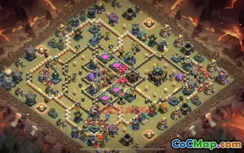 Town Hall 17 Trophy Base with Copy Link #55379