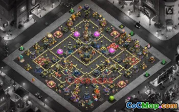 Town Hall 17 Trophy Base with Double Invisibility #55368