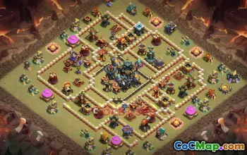 Town Hall 17 War Base | Clash of Clans | Anti 2 Ring Invis Defense #49102