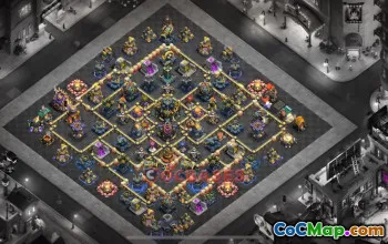 Town Hall 17 War Base - Clash of Clans Defense & Map Link #51529