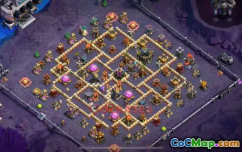 Town Hall 17 War Base - Clash of Clans Defense Strategy #49052