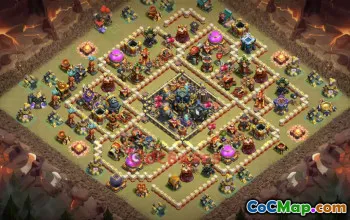 Town Hall 17 War Base | Clash of Clans Th17 Anti 2 Star Ring #49105