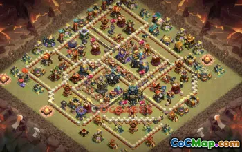 Town Hall 17 War Base | Clash of Clans Th17 Anti-3 War Base #49082