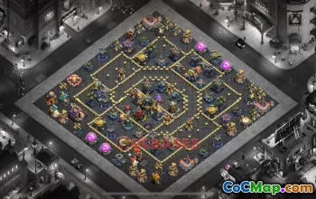 Town Hall 17 War Base – Clash of Clans War Defense Link #52343