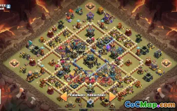 Town Hall 17 War Base with Copy Link #55356